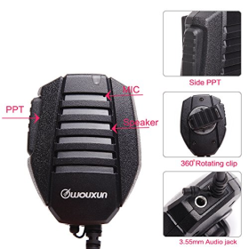 Original Wouxun SMO-003 IP57 Waterproof Handheld Remote Speaker MIC Portable Microphone