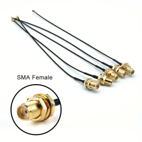 Pigtail 10cm SMA female bulkhead (with O-ring) + 1.32mm coaxial cable + U.FL (IPEX1) plug